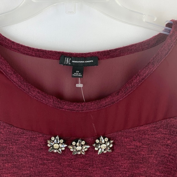 Internacional Concepts Ruffle Sleeves Blouse Size 2X - Picture 2 of 9